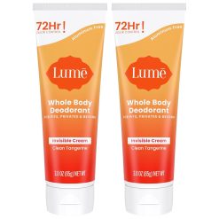Lume Whole Body Deodorant - Invisible Cream Tube - 72 Hour Odor Control - Aluminum Free