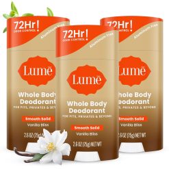 Lume Whole Body Deodorant - Smooth Solid Stick - 72 Hour Odor Control - Doctor Developed - Aluminum Free.