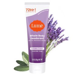 Lume Whole Body Deodorant - Invisible Cream Tube - 72 Hour Odor Control - Aluminum Free.