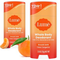 Lume Whole Body Deodorant - Smooth Solid Stick - 72 Hour Odor Control - Aluminum Free.